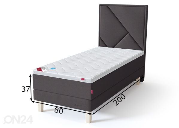 Sleepwell RED Kontinentaalvoodi alusraamil pehme 80x200 cm mõõdud
