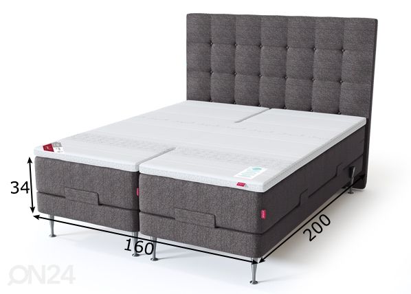 Sleepwell RED mootorvoodi pehme 160x200 cm mõõdud