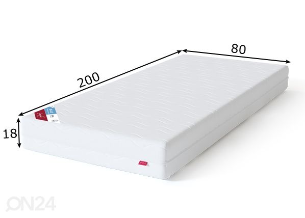 Sleepwell vedrumadrats BLUE Bonell 80x200 cm mõõdud