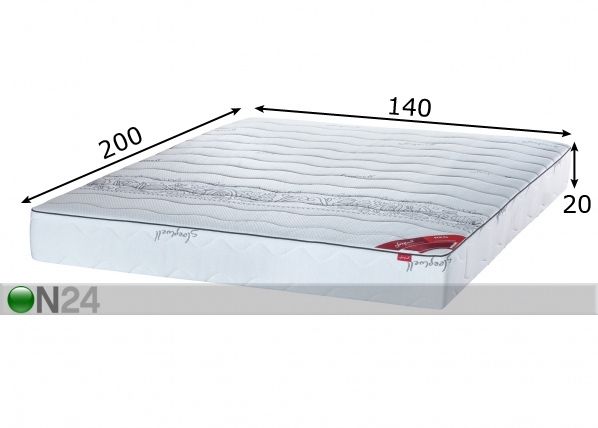 Sleepwell vedrumadrats Red Pocket Etno 140x200 cm mõõdud