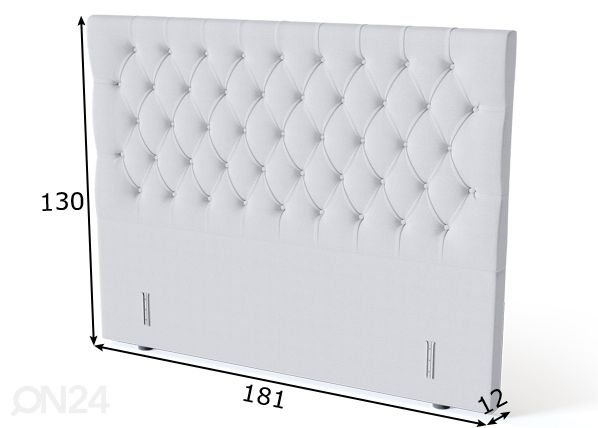 Sleepwell voodipeats BLACK Solhall 180 cm mõõdud