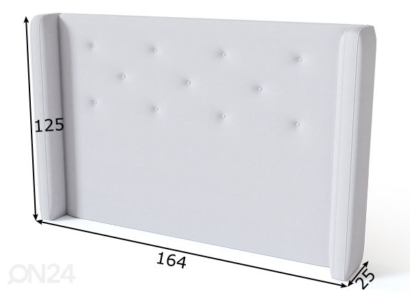 Sleepwell voodipeats Vingar BLACK 160 cm mõõdud