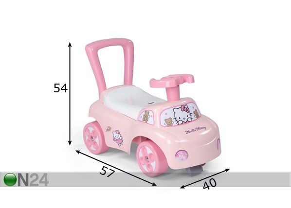 Smoby pealeistutav auto Hello Kitty mõõdud
