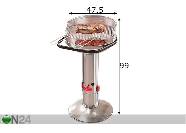 Söegrill Barbecook Loewy 50 SST mõõdud