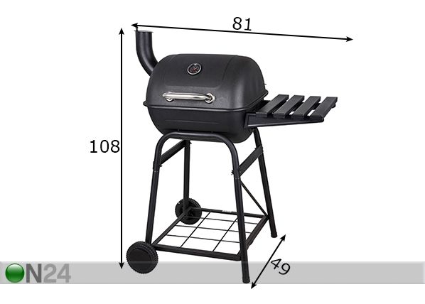 Söegrill Barrel mõõdud