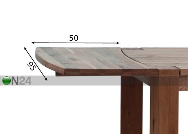 Söögilaua pikendus Philadelphia 50x95 cm mõõdud