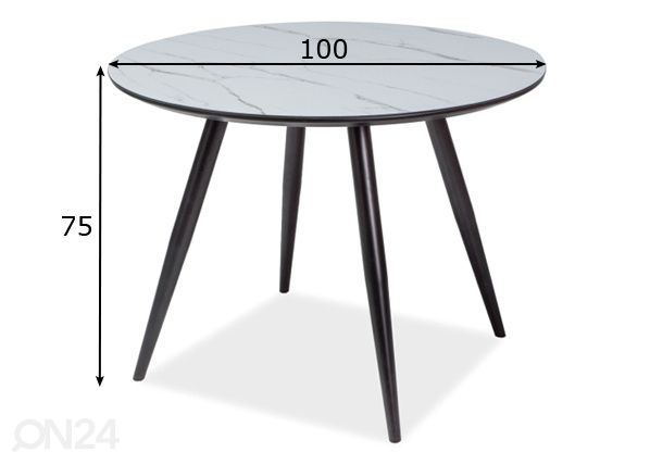 Söögilaud Ø 100 cm mõõdud