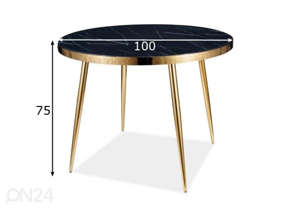 Söögilaud Ø 100 cm mõõdud