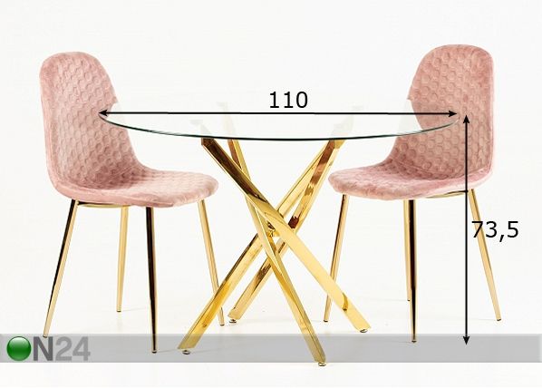 Söögilaud Ø 110 cm mõõdud