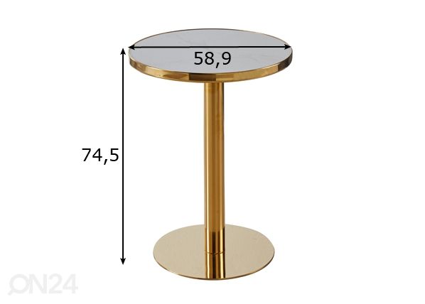 Söögilaud Ø 59 cm mõõdud