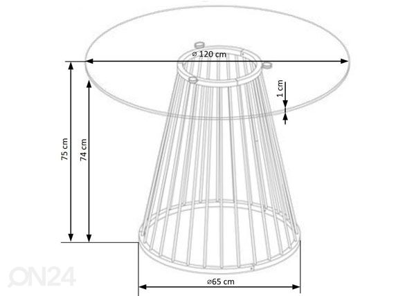 Söögilaud 120 cm mõõdud