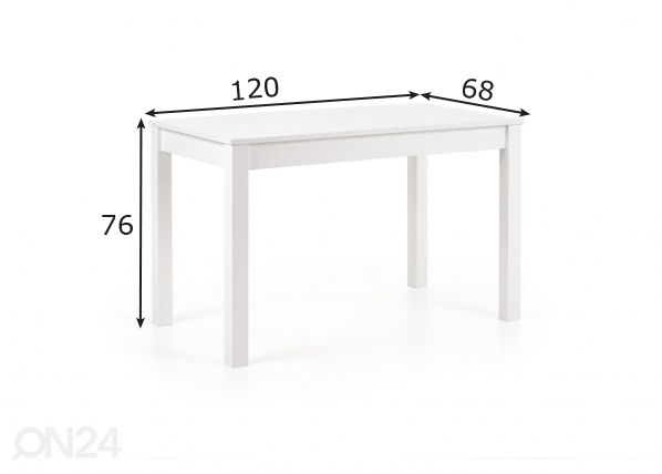 Söögilaud 120x68 cm mõõdud