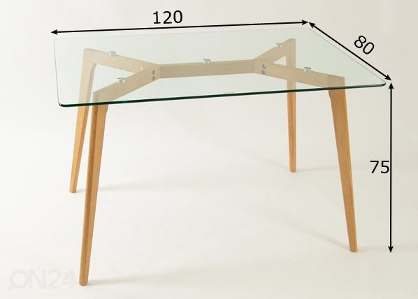 Söögilaud 120x80 cm mõõdud