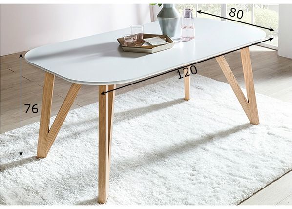 Söögilaud 120x80 cm mõõdud