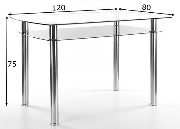 Söögilaud 120x80 cm mõõdud