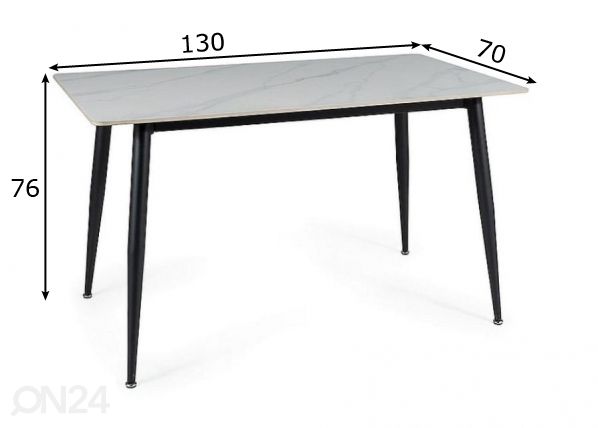 Söögilaud 130x70 cm mõõdud
