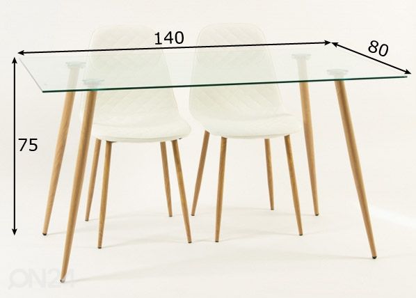 Söögilaud 140x80 cm mõõdud
