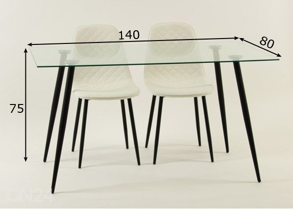 Söögilaud 140x80 cm mõõdud