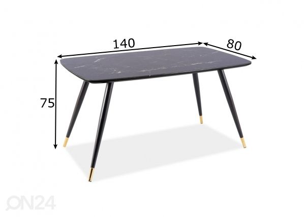 Söögilaud 140x80 cm mõõdud