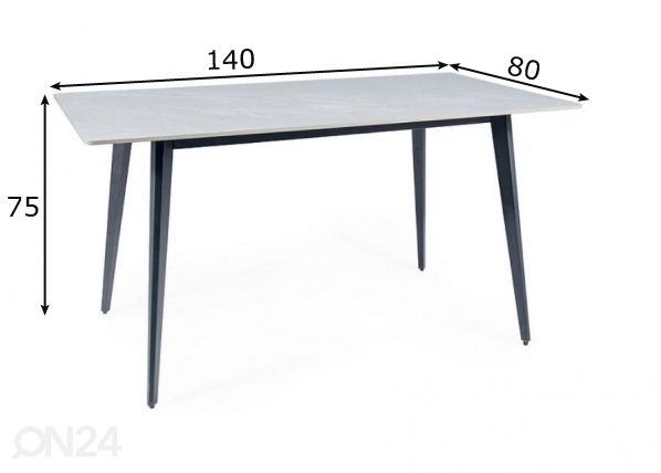 Söögilaud 140x80 cm mõõdud