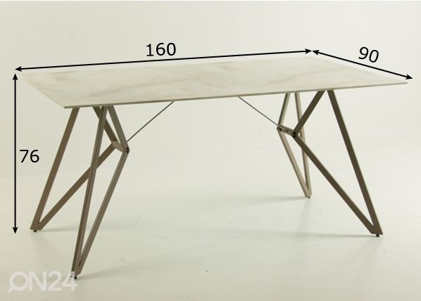 Söögilaud 160x90 cm mõõdud