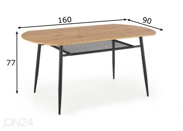 Söögilaud 160x90 cm mõõdud