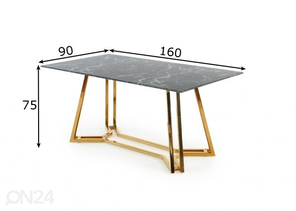 Söögilaud 160x90 cm mõõdud