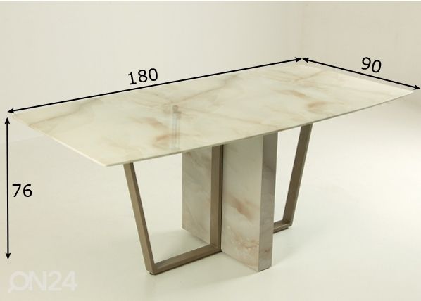Söögilaud 180x90 cm mõõdud