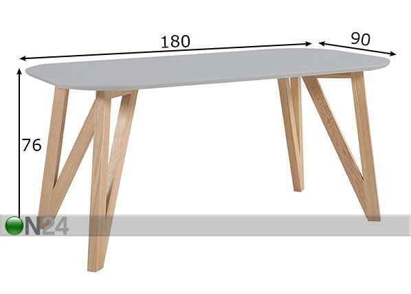 Söögilaud 180x90 cm mõõdud