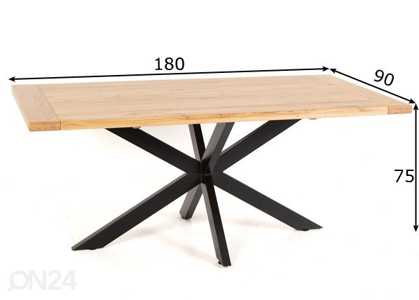 Söögilaud 180x90 cm mõõdud