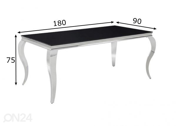 Söögilaud 180x90 cm mõõdud