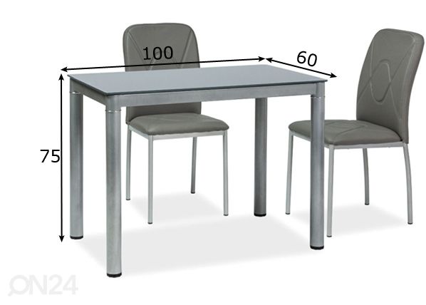 Söögilaud 60x100 cm mõõdud