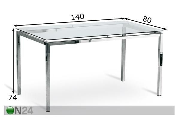 Söögilaud 80x140 cm mõõdud