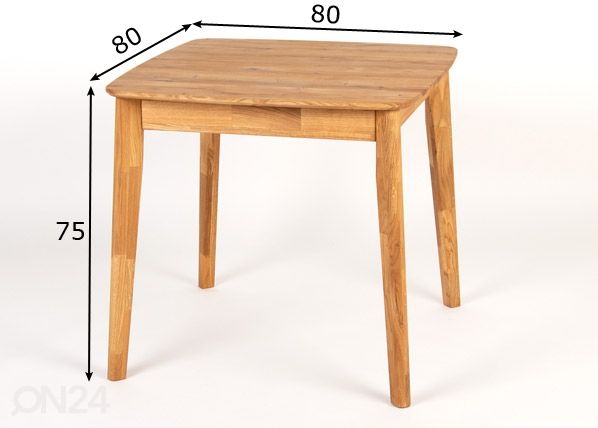 Söögilaud 80x80 cm mõõdud