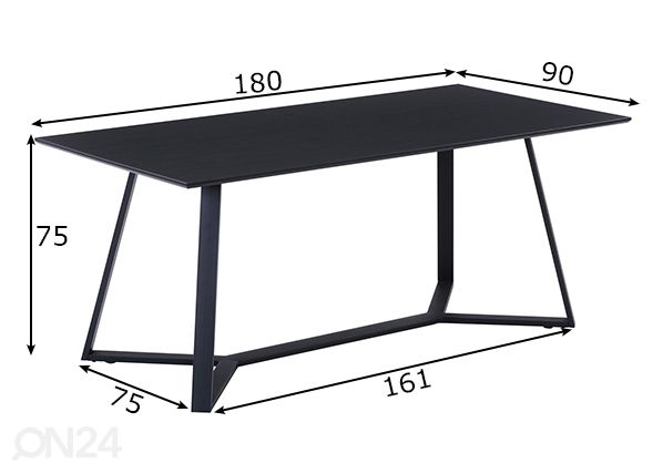 Söögilaud 90x180 cm mõõdud