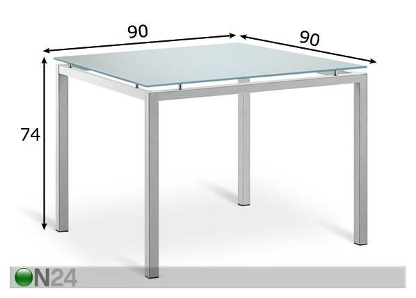 Söögilaud 90x90 cm mõõdud