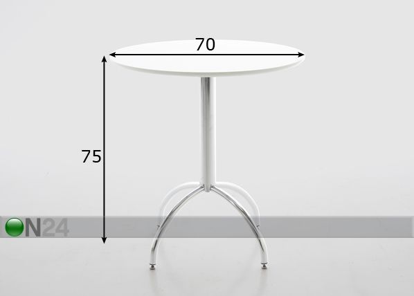 Söögilaud / abilaud Zific Ø 70 cm mõõdud
