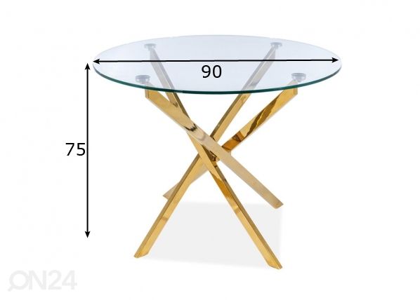 Söögilaud Aegis Ø 90 cm mõõdud