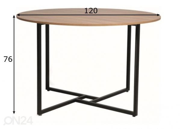 Söögilaud Altods Ø 120 cm mõõdud
