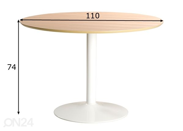 Söögilaud Bostosn Ø 110 cm mõõdud