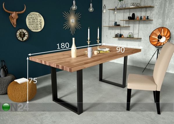 Söögilaud Concepto 180x90 cm mõõdud