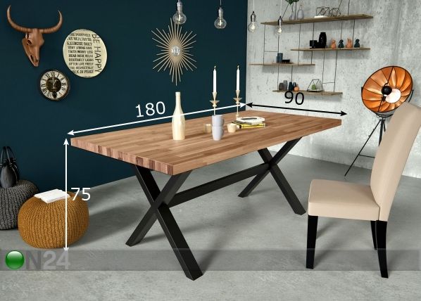 Söögilaud Concepto 180x90 cm mõõdud