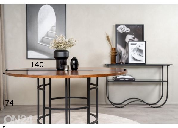 Söögilaud Copenhagen Ø 140 cm mõõdud