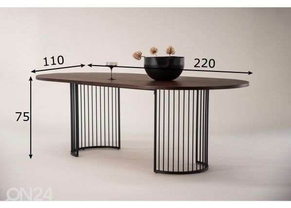 Söögilaud Hamneskär 220x110 cm mõõdud