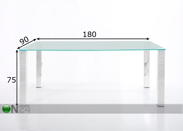 Söögilaud Kante 90x180 cm mõõdud