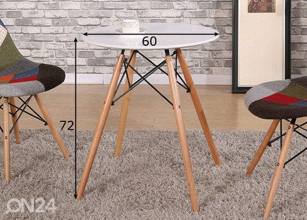 Söögilaud Macy Ø 60 cm mõõdud