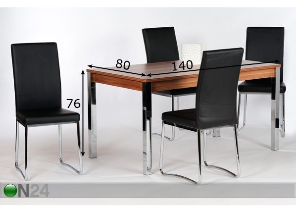 Söögilaud Melina 80x140 cm mõõdud