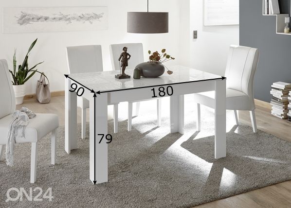 Söögilaud Miro 180x90 cm mõõdud