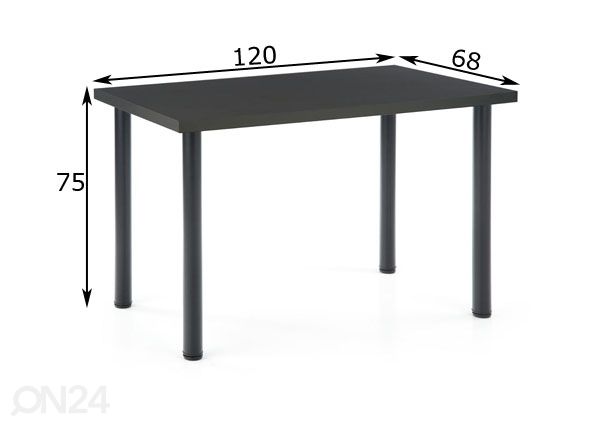 Söögilaud Modex 120x68 cm mõõdud