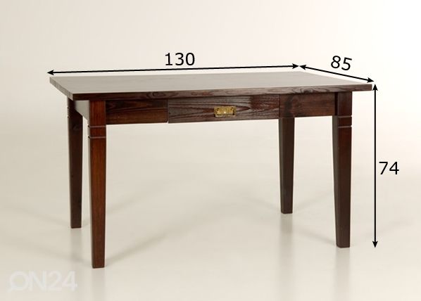 Söögilaud Monaco 130x85 cm mõõdud